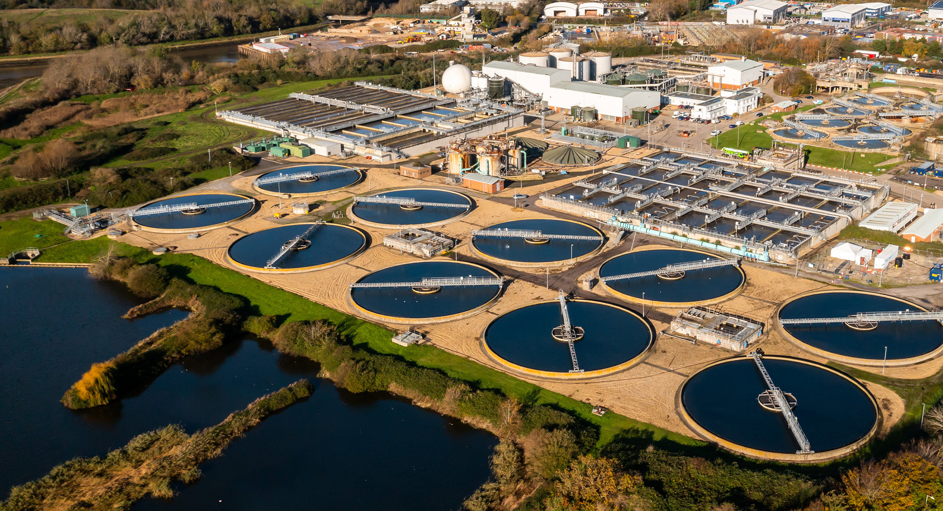 An aerial shot of Budds Farm