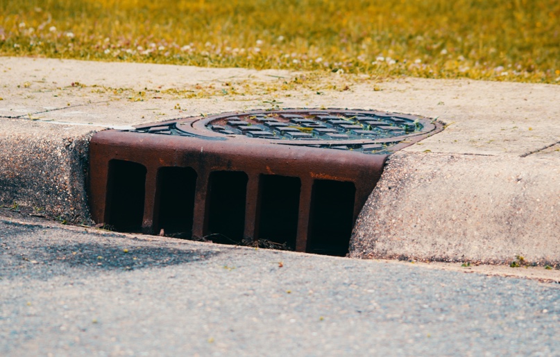 A roadside drain 